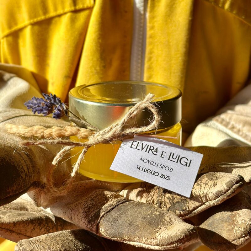 Bomboniere con miele ed etichetta personalizzabile